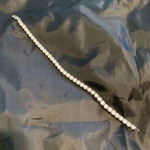 Simulated diamond tennis bracelet